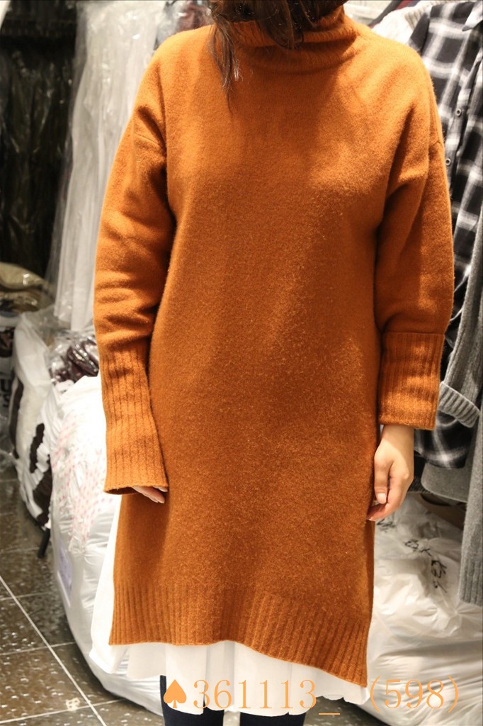 2015秋裝新款韓國代購東大門女裝正品批發高領羊絨中長款長袖毛衣工廠,批發,進口,代購
