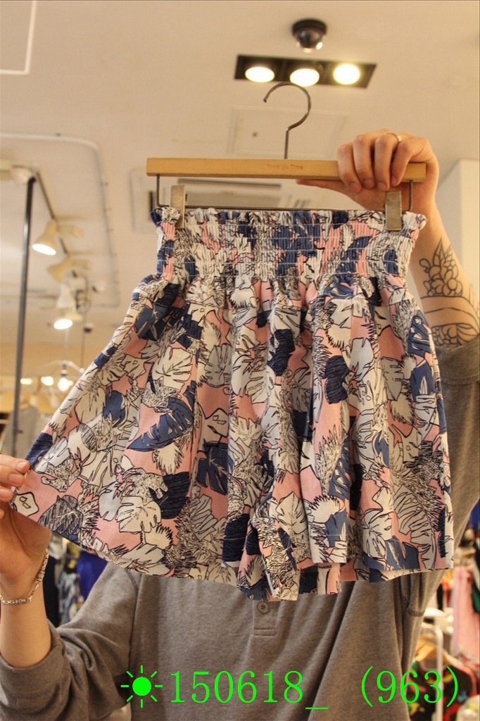2015夏裝新款韓國代購東大門女裝正品批發高腰印花的半身裙短裙女工廠,批發,進口,代購