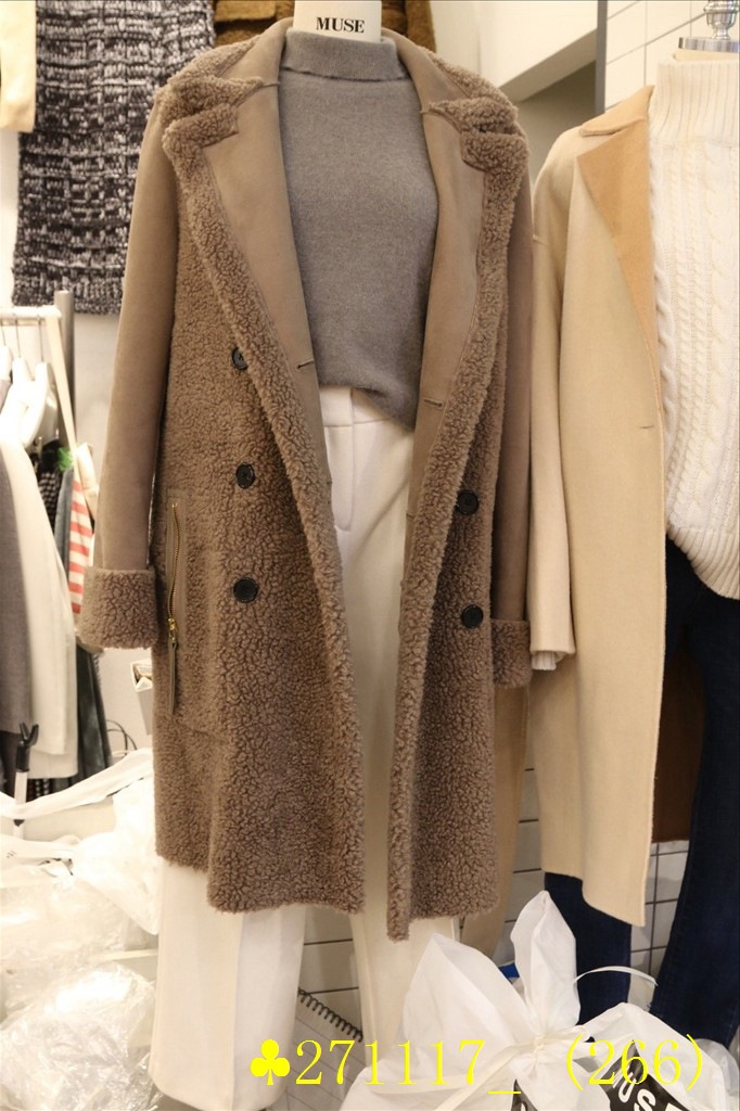 2015冬裝新款韓國代購東大門女裝正品批發翻領雙排扣修身加絨大衣工廠,批發,進口,代購