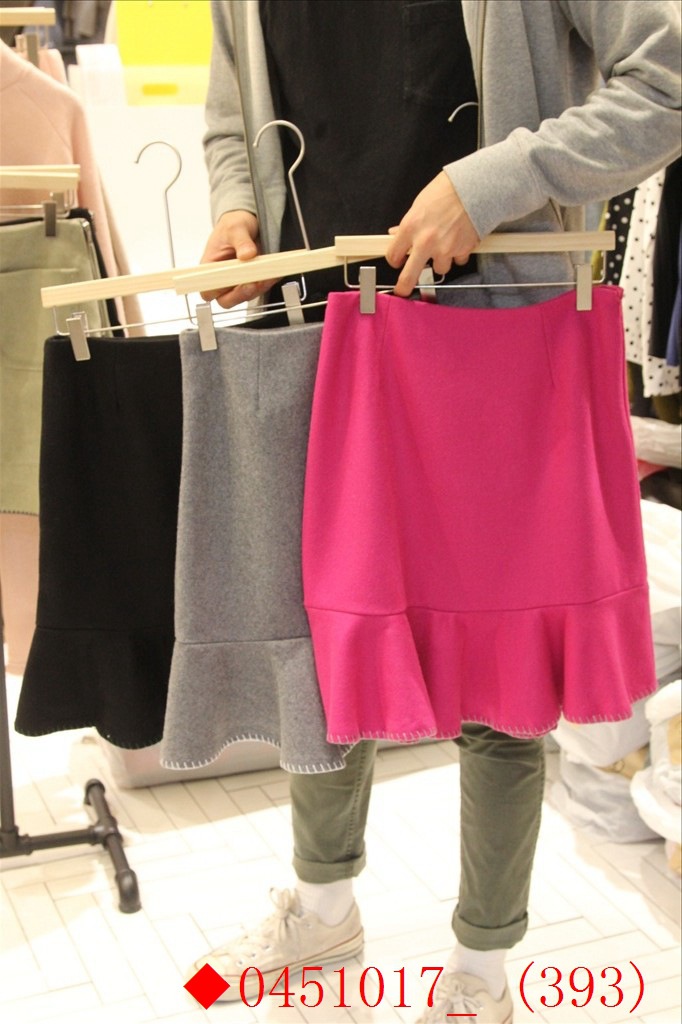 2015秋裝新款韓國代購東大門女裝正品批發高腰純色荷葉邊半身短裙工廠,批發,進口,代購