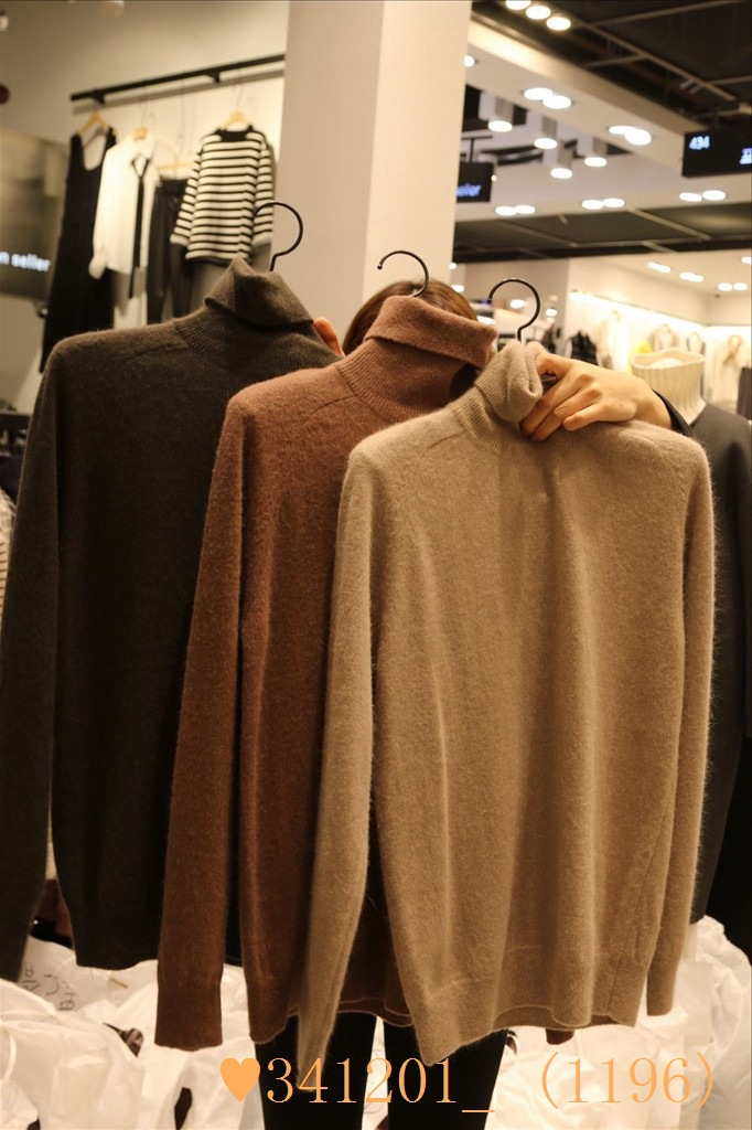 2015冬裝新款韓國代購東大門女裝正品批發高領兔絨純色百搭針織衫工廠,批發,進口,代購