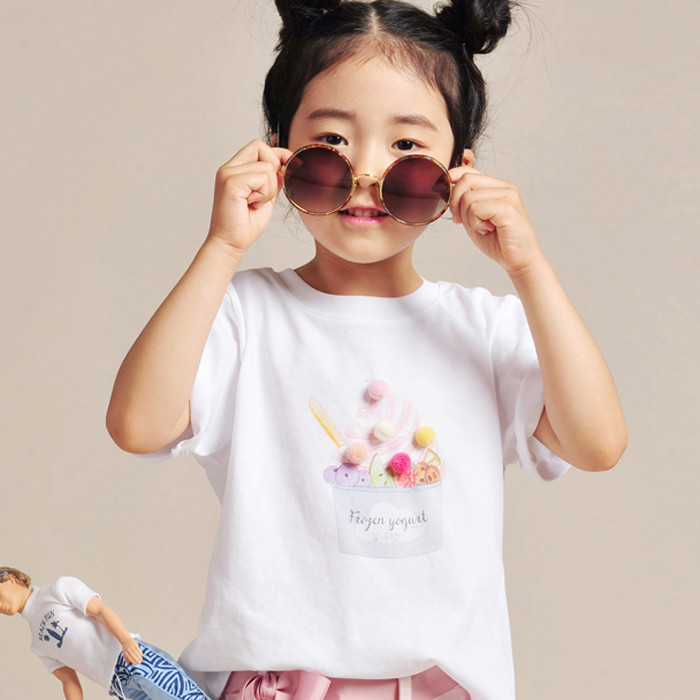韓國進口正品童裝代購批發 2016夏女童母女立體圖案T恤親子裝0604工廠,批發,進口,代購
