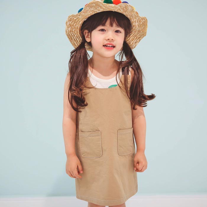 韓國進口正品童裝代購批發 2016夏女童母女百搭吊帶裙親子裝0604工廠,批發,進口,代購