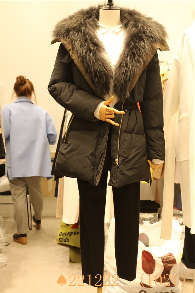 2015冬裝新款韓國代購東大門女裝正品批發翻領貉子毛修身羽絨棉服工廠,批發,進口,代購