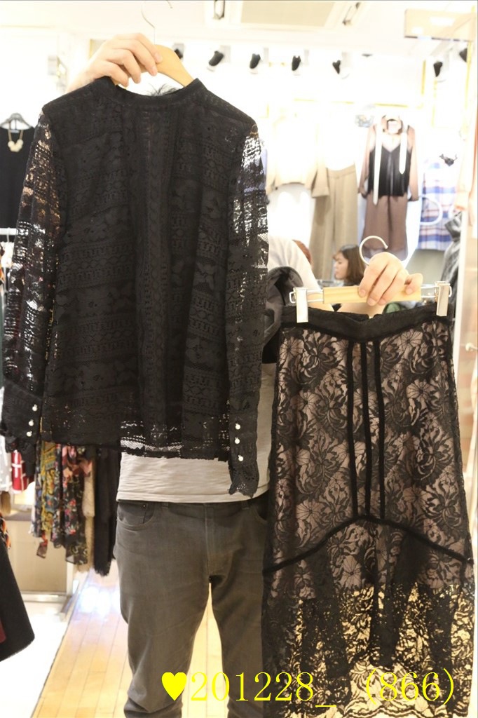 2015冬新款韓國代購東大門女裝正品批發圓領蕾絲上衣包臀套裝修身工廠,批發,進口,代購