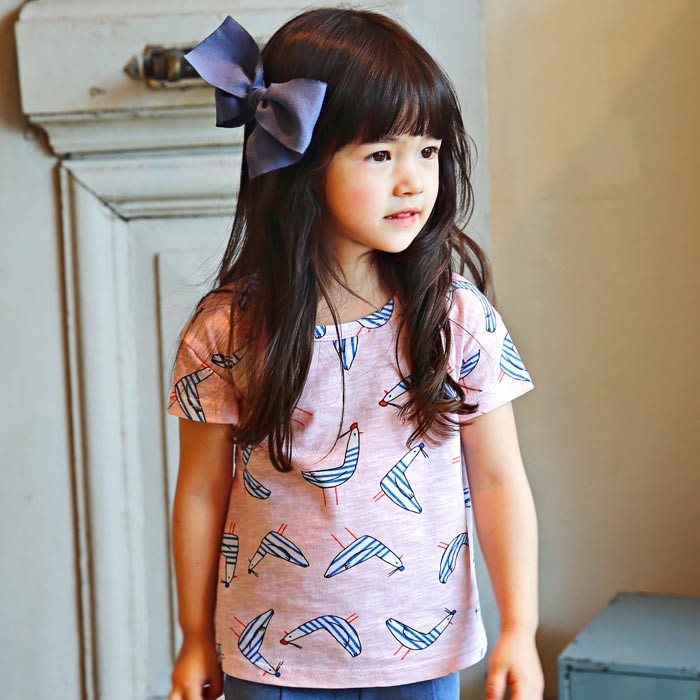 韓國進口正品童裝代購批發 2016夏女童母女花紋可愛T恤親子裝0410工廠,批發,進口,代購