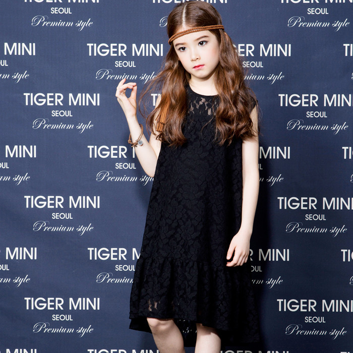 韓國進口正品童裝代購批發 2016夏女童母女蕾絲背心裙親子裝0416工廠,批發,進口,代購