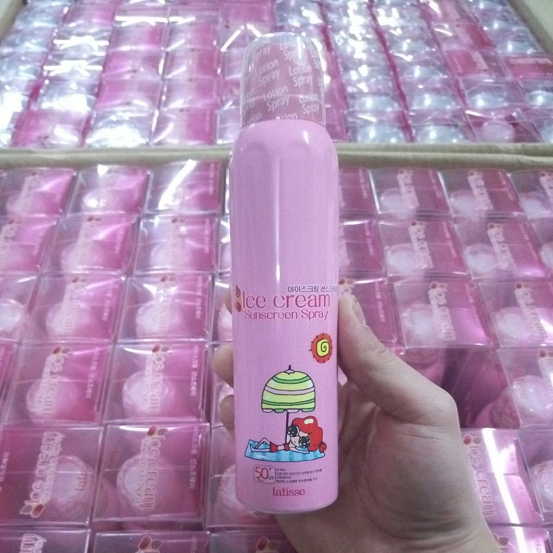 韓國正品Latisse/萊絲緹水晶冰淇淋噴霧150ml 隔離spf50+防護肌膚批發・進口・工廠・代買・代購