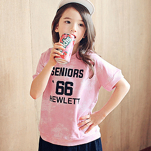 2016夏季韓國正品amber女童數字字母T恤散批混批代購工廠,批發,進口,代購
