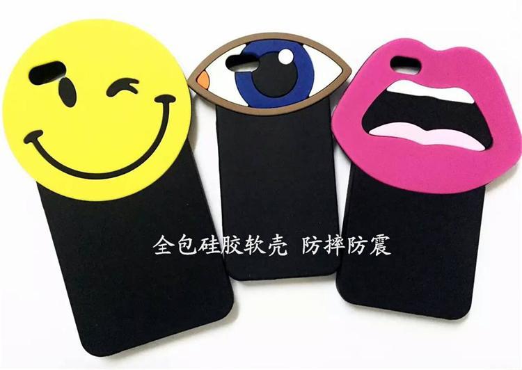 iPhone6手機殼 韓國笑臉大眼睛性感嘴唇矽膠套 蘋果6splus保護套工廠,批發,進口,代購