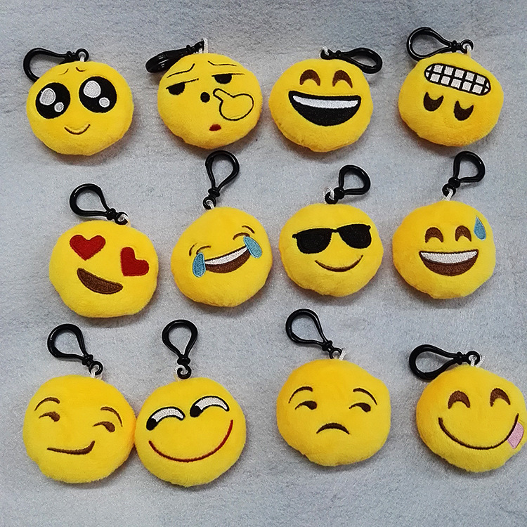 廠傢直銷 可愛卡通emoji表情手機掛件鑰匙扣QQ表情裝飾品掛飾工廠,批發,進口,代購