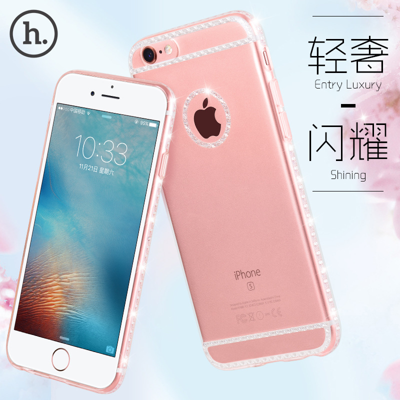 浩酷 iphone6手機殼全包軟殼蘋果6s plus冰晶水鉆保護套5se矽膠套工廠,批發,進口,代購