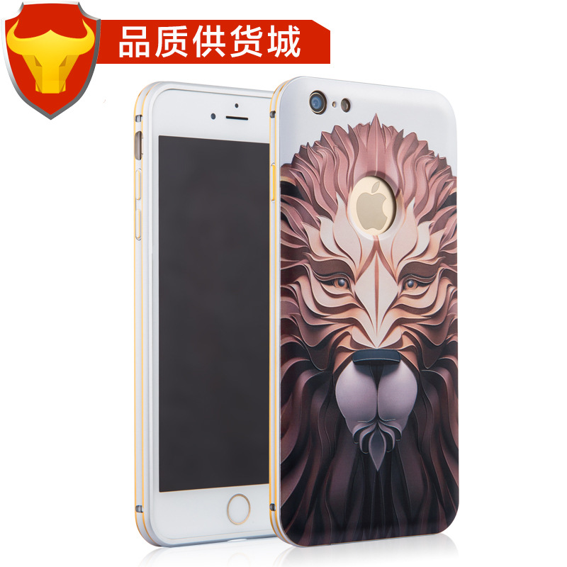 新款時尚iphone6手機殼 創意金屬彩繪浮雕簡約蘋果6s手機殼定製工廠,批發,進口,代購