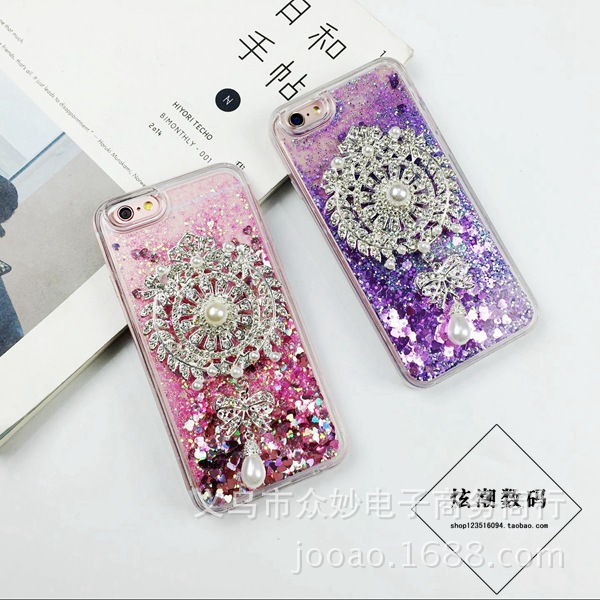 液體流沙iphone6s水鉆手機殼蘋果 6plus軟邊保護套5.5鑲鉆殼潮女工廠,批發,進口,代購