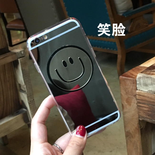 韓國GD笑臉款iPhone6s鏡麵手機殼蘋果6Plus笑臉保護套5s批發・進口・工廠・代買・代購