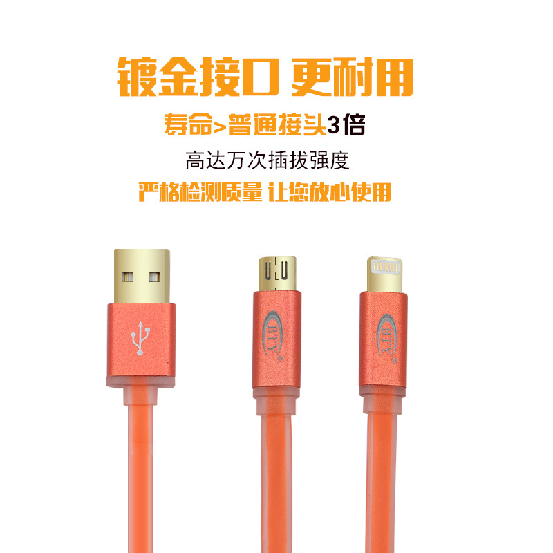 BTY手機USB數據線W915安卓i5/i6智能手機數據線智能轉燈果凍線批發・進口・工廠・代買・代購