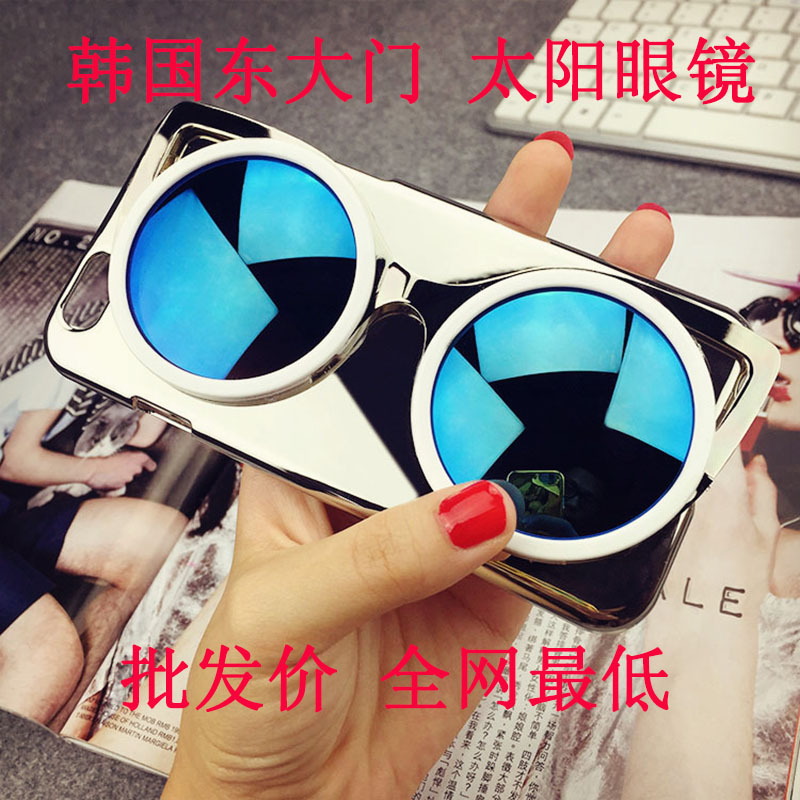 韓國東大門太陽眼鏡iph6 plus手機殼5s眼睛6硬殼墨鏡潮女批發・進口・工廠・代買・代購