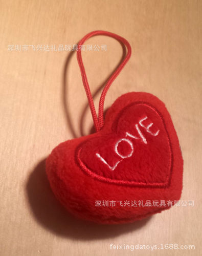 紅色桃心LOVE手機吊飾填充玩具情人節促銷禮品批發・進口・工廠・代買・代購