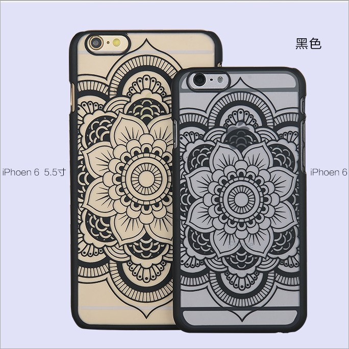 復古iPhone6s手機殼蘋果6plus鏤空浮雕曼陀羅花SE保護套5s磨砂殼批發・進口・工廠・代買・代購