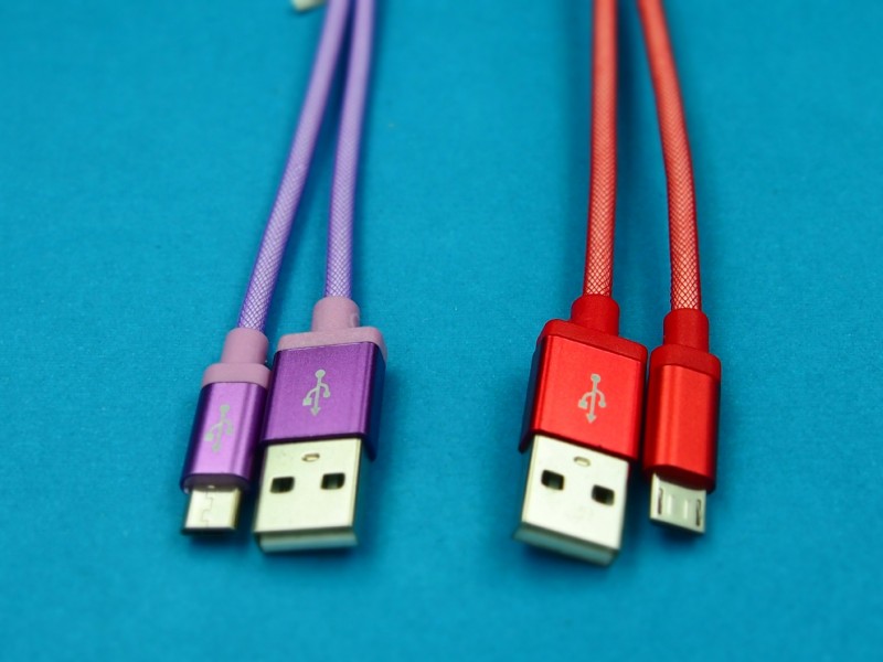 廠傢批發USB數據線 熒光線 三星MICRO·V8彩色尼龍編織USB數據線批發・進口・工廠・代買・代購