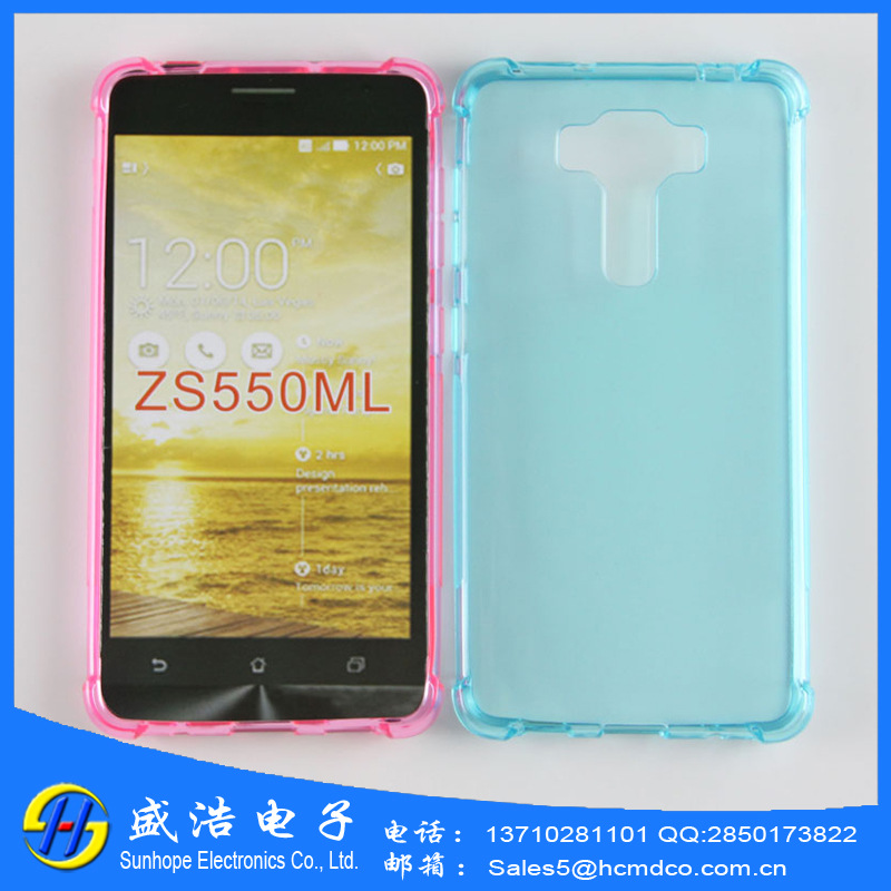 華碩ASUS zenfone 3 ZS550ML 防摔氣囊手機保護套外殼軟清水透明工廠,批發,進口,代購