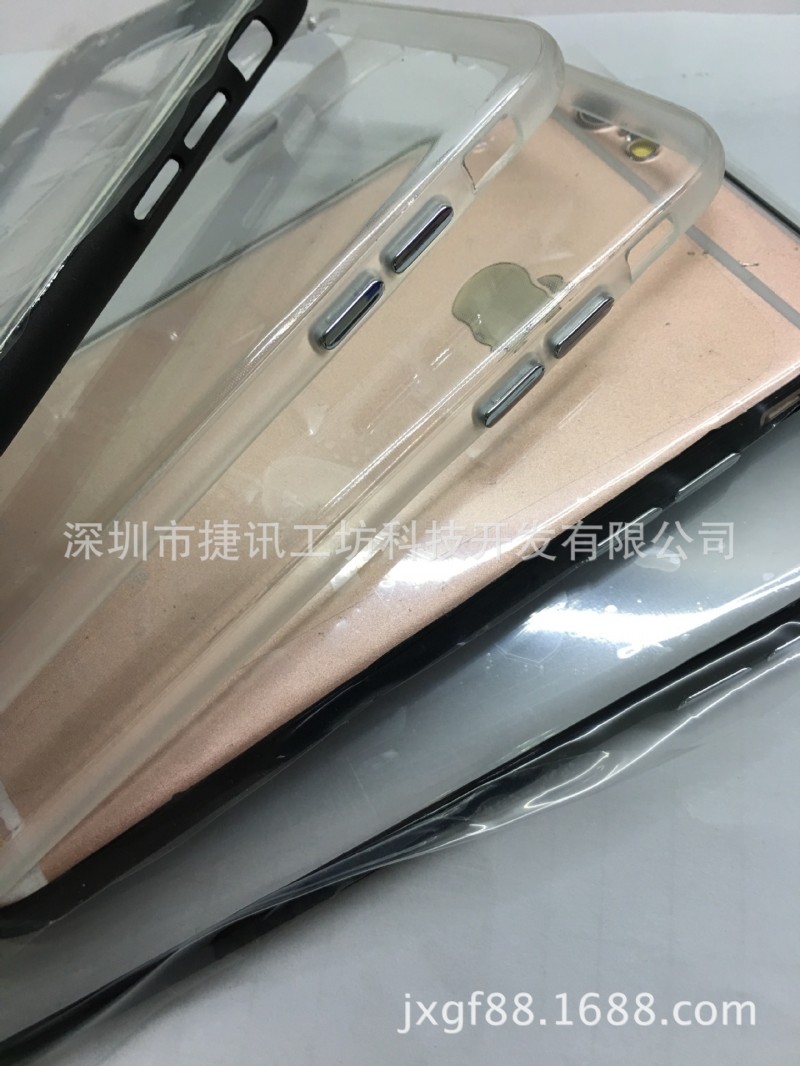 金屬按鍵素材殼iphone6黑邊磨砂手機殼tpu+pc蘋果6電鍍手機殼素材工廠,批發,進口,代購