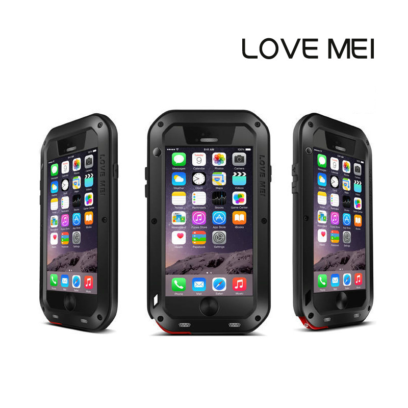 LOVE MEI蘋果iPhone6手機殼4.7寸直邊金屬邊框後蓋三防摔手機套潮批發・進口・工廠・代買・代購