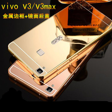 v3手機殼 v3max手機保護套 金屬邊框 鏡麵外殼v3金屬殼潮 男女批發・進口・工廠・代買・代購