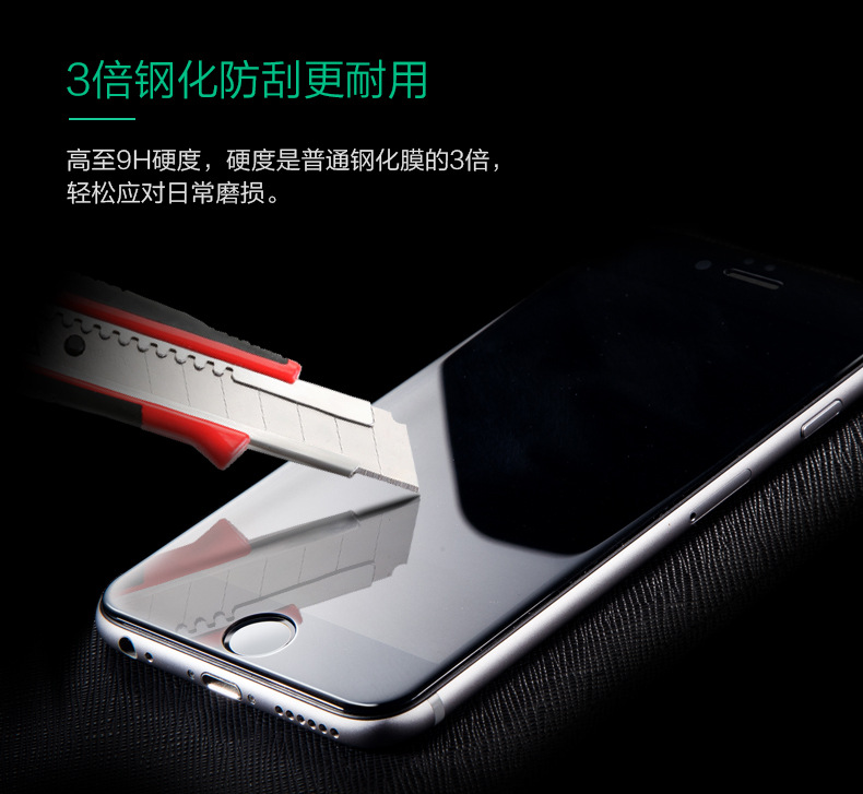 iPhone6plus 3D曲麵全覆蓋鋼化膜 全屏玻璃膜4.7蘋果6手機貼膜批發・進口・工廠・代買・代購