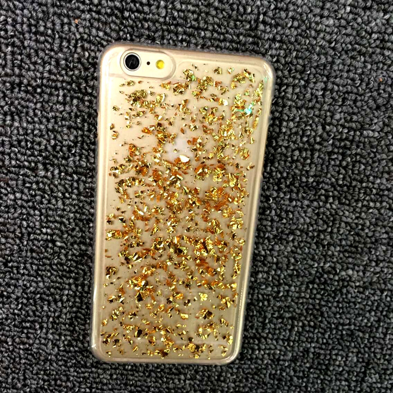 滴膠金箔銀箔iPhone5s/6/6plus手機殼TPU軟殼蘋果保護套獨傢新款工廠,批發,進口,代購