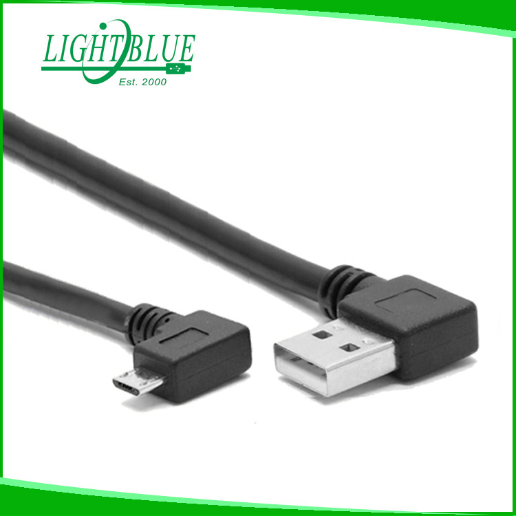 USB A 公 右彎 對轉 右彎 MICRO USB 數據線 2.0版本充電0.5米工廠,批發,進口,代購