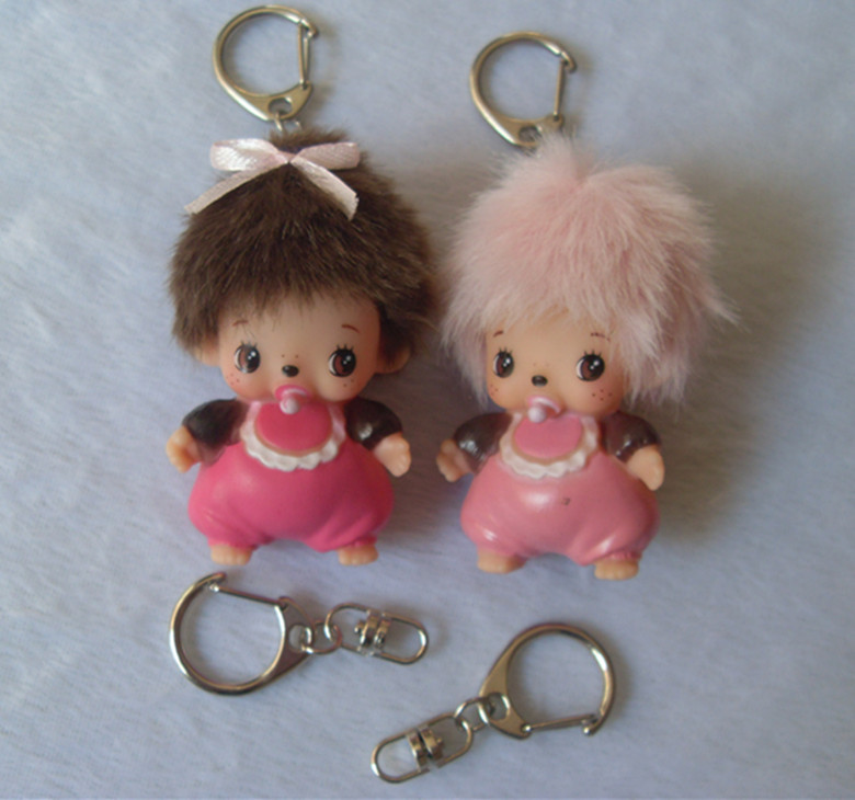 蒙奇奇鑰匙扣掛件 可DIY搪膠娃娃 手機掛件 汽車裝飾品 禮品工廠,批發,進口,代購