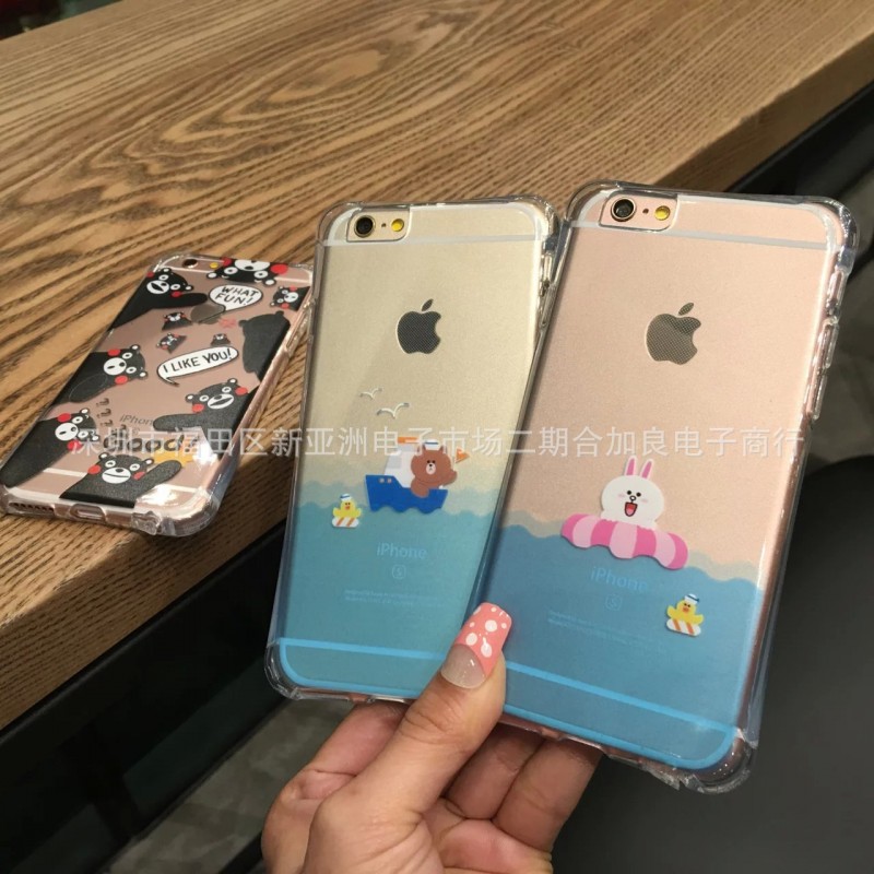 防摔抗黃小蠻腰iphone6/6plus手機殼蘋果6s矽膠熊本保護套可掛繩工廠,批發,進口,代購