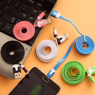 V8彩色麵條數據線批發 Micro USB數據線 安卓智能機手機數據線批發・進口・工廠・代買・代購