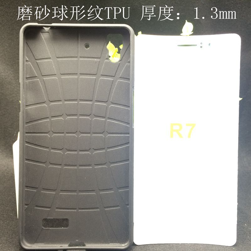 OPPO R7球形紋手機套 R7磨砂黑邊素材殼 R7彩繪素材 TPU厚包邊工廠,批發,進口,代購