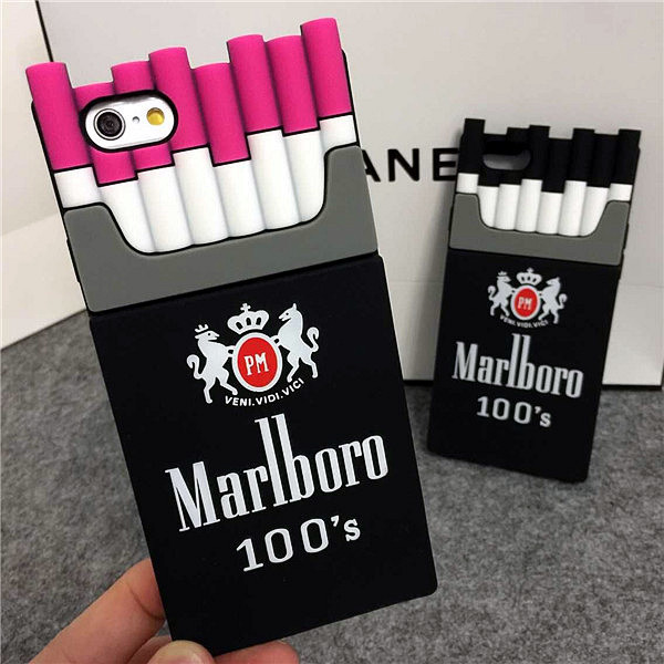 萬寶路創意煙盒6s plus手機殼 香菸盒5s矽膠個性保護套工廠,批發,進口,代購