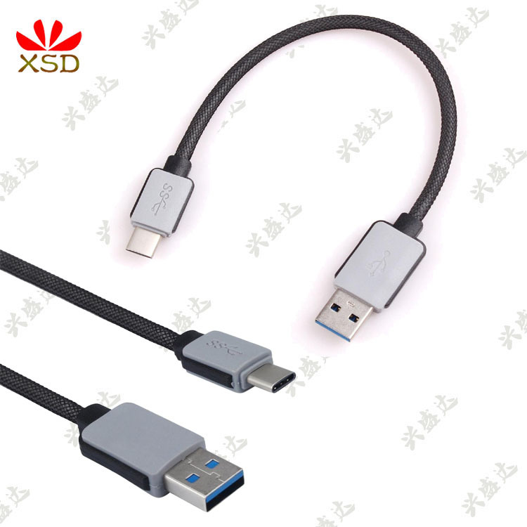 USB3.1編織漁網數據線 Type-C轉USB 3.0樂視手機數據線 20cm工廠,批發,進口,代購