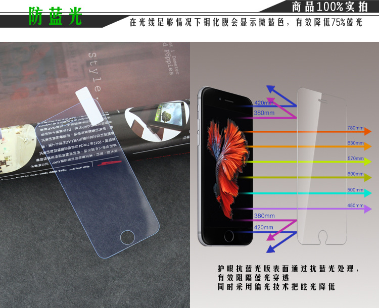 iphone6s plus鋼化膜 蘋果藍光膜 iphone6全屏藍光膜批發・進口・工廠・代買・代購
