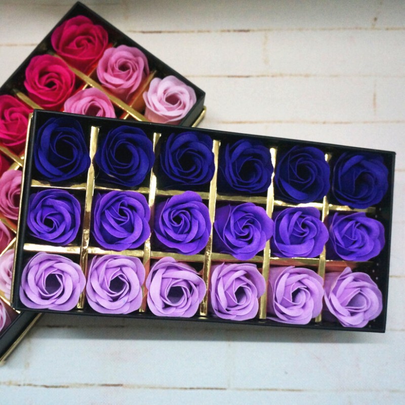 情人節禮物18朵玫瑰香皂花巧克力卡通玩具禮盒 畢業季禮品 肥皂花工廠,批發,進口,代購