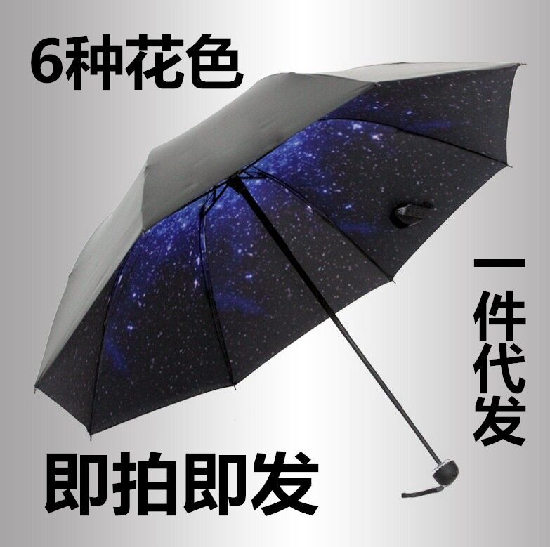[廠傢直銷】防曬小黑傘防紫外線雨傘創意公主單層遮陽黑膠傘批發批發・進口・工廠・代買・代購