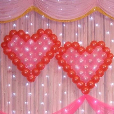 結婚婚房裝扮愛心網格氣球生日派對七夕情人節佈置心形造型婚車工廠,批發,進口,代購