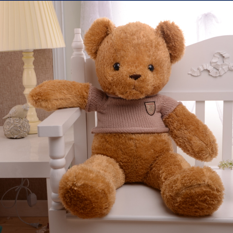 2015新品正版泰迪熊毛絨玩具 復古情條紋毛衣熊 情人節禮物代發工廠,批發,進口,代購