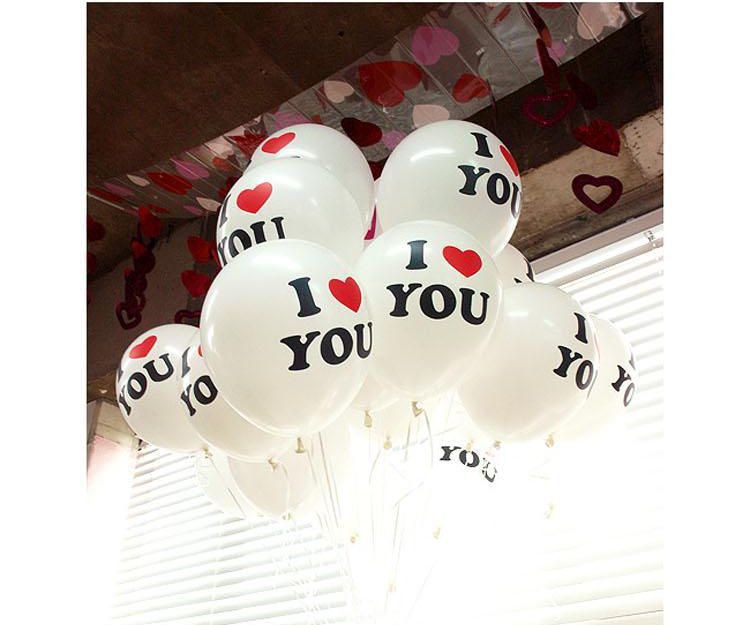 氣球批發 廠傢直銷 情人節氣球 12寸婚慶佈置氣球I LOVE YOU工廠,批發,進口,代購