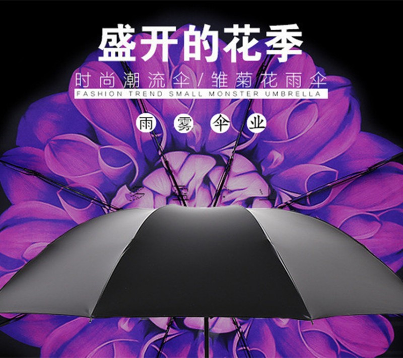 防曬小黑傘防紫外線超輕晴雨雙層太陽傘創意折疊女公主遮陽傘批發工廠,批發,進口,代購