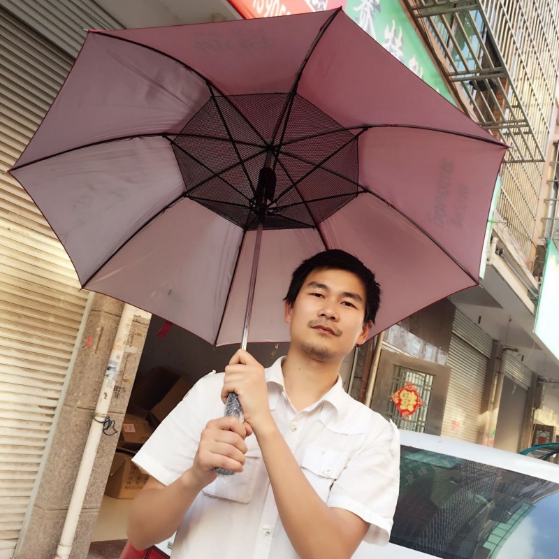 創意雨傘帶風扇直柄折疊太陽傘 晴雨兩用防曬傘 電風扇傘高爾夫傘批發・進口・工廠・代買・代購