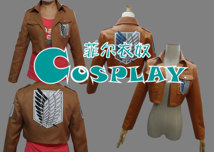 進擊的巨人/調查兵團艾倫/三笠/兵長cosplay外套(佈料）工廠,批發,進口,代購