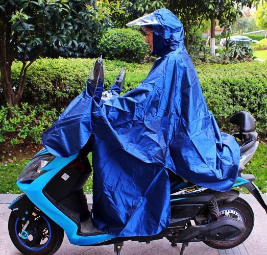 復式雙層全包圍電動車摩托車雨披鏡套超大男女頭盔式透明帽簷雨衣工廠,批發,進口,代購