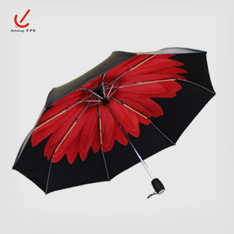 專業廣告傘定製全自動雛菊折疊傘小黑傘遮陽傘女士可印logo批發・進口・工廠・代買・代購