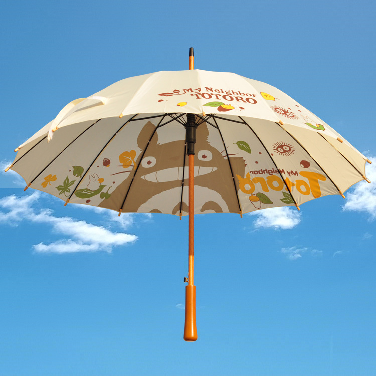 宮崎駿龍貓 時尚動漫卡通周邊學生晴雨傘木桿長柄傘十一宮原創工廠,批發,進口,代購