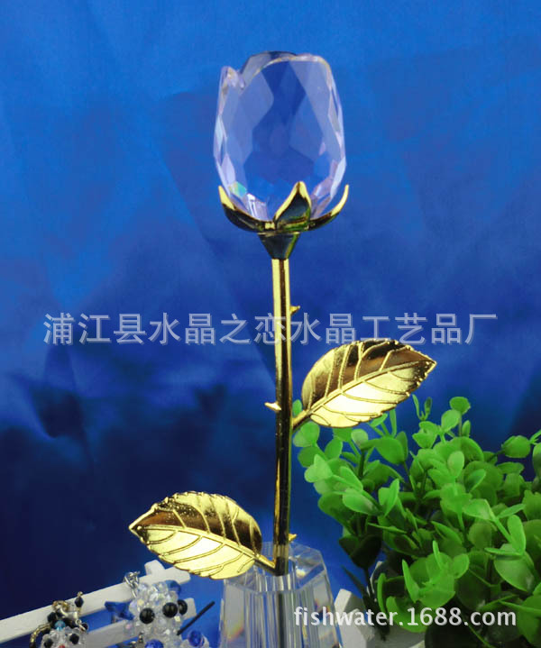 現貨供應情人節禮品 女人節日禮品 生日禮物 水晶玫瑰花 5色可選工廠,批發,進口,代購